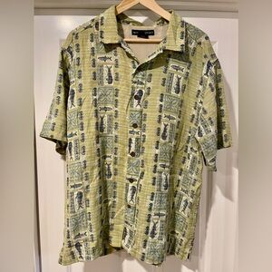 ExOfficio Vented Fishing Shirt Button Up Short Sleeve Sport Fish - L